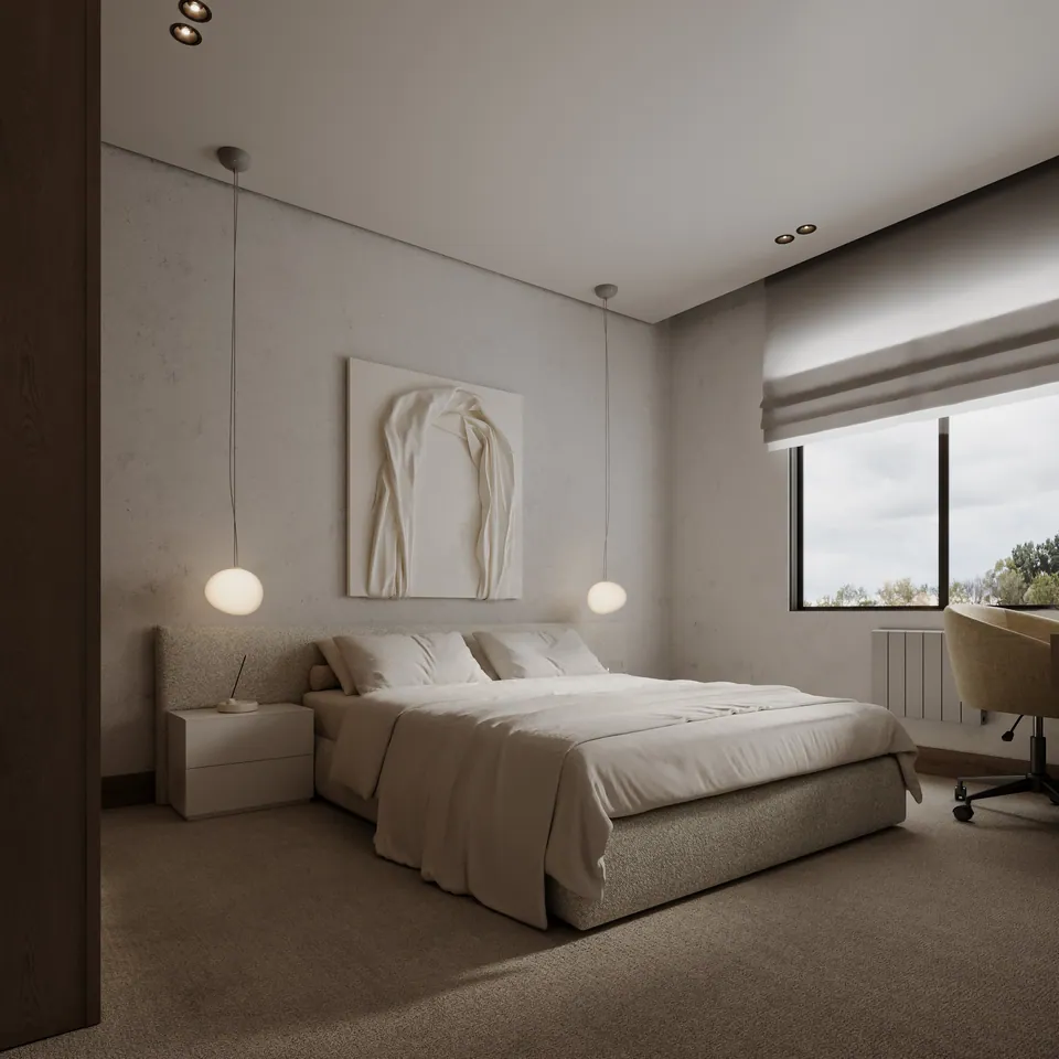 One-bedroom apartment: bedroom