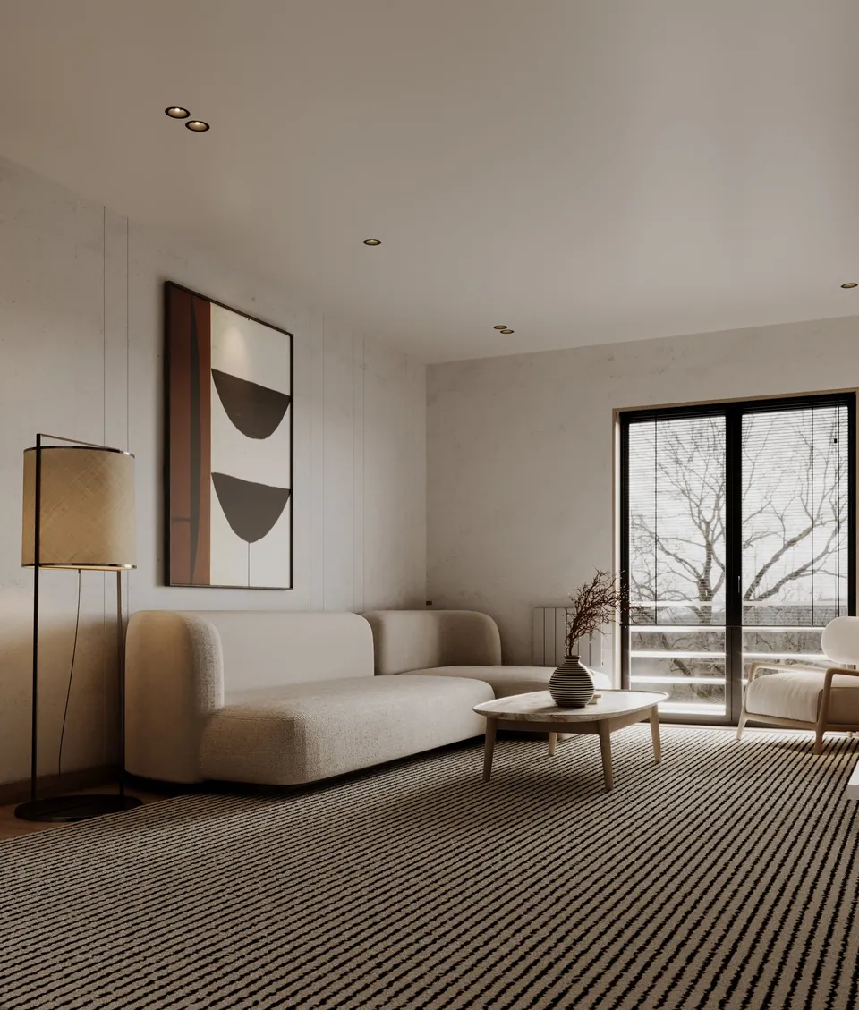 One-bedroom apartment: living space