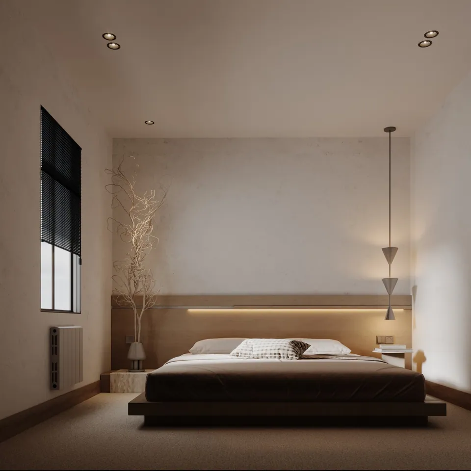 Two-bedroom apartment: main bedroom